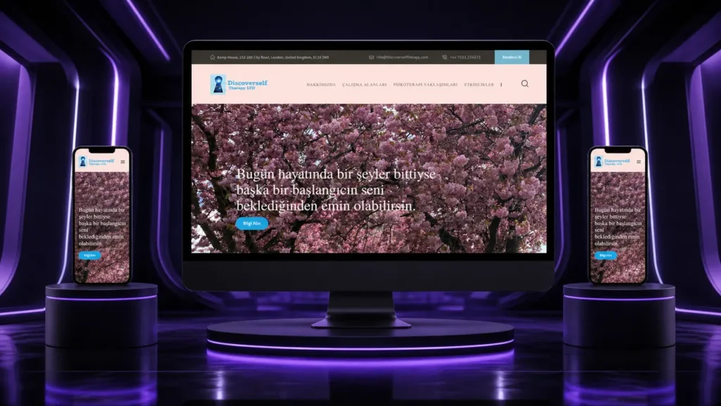 Discover Self Therapy web sitesi tasarımı