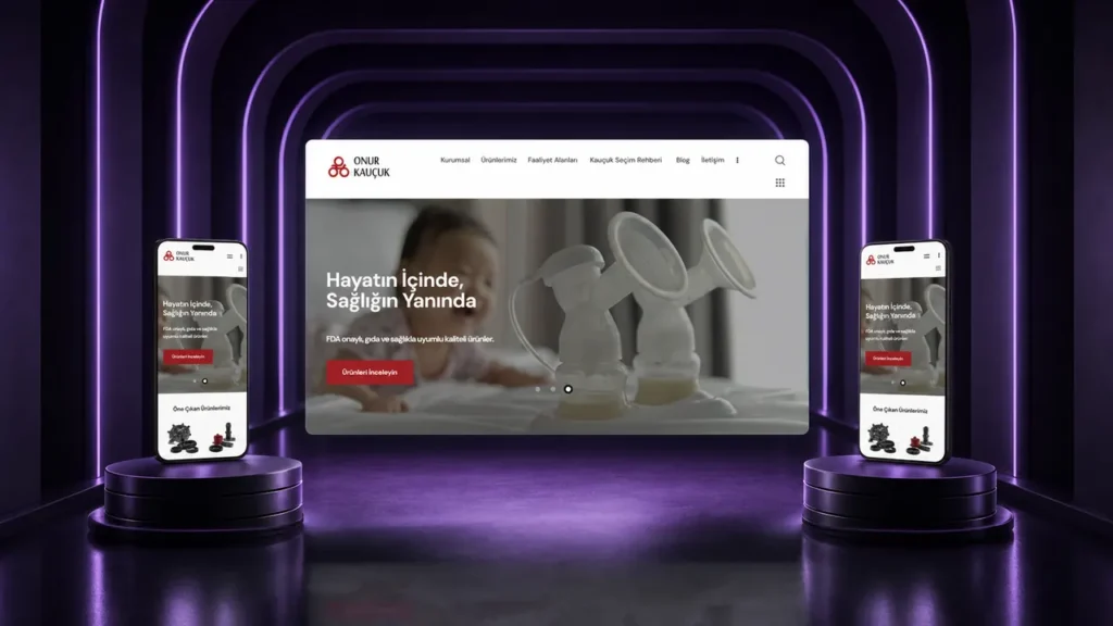 Onur Kauçuk web sitesi tasarımı